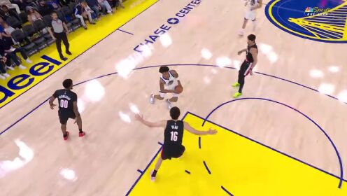 🏀季前赛-开拓者不敌勇士无缘4连胜 杨瀚森6分7板2助 库里20分